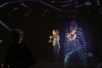 Two dancers and digital figure