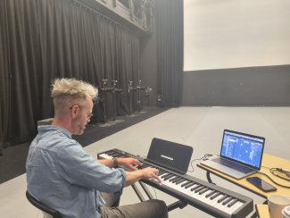 Composer David Westcott  studio rehearsals r&d